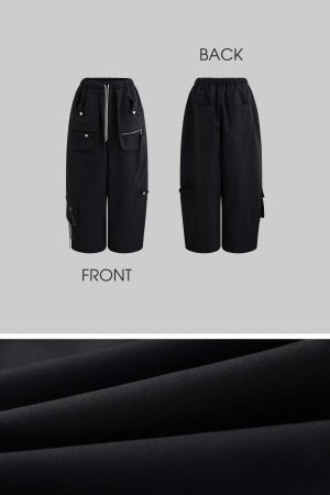 WARDEN EDGE High-Waisted Wide-Leg Cargo Pants