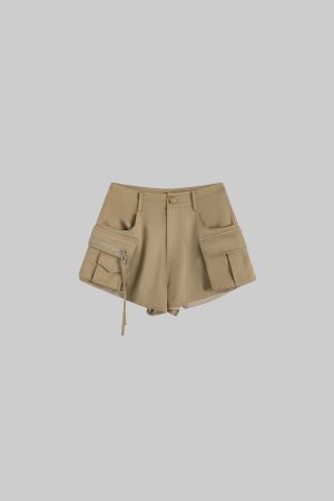 WARDEN EDGE Khaki Utility Cargo Shorts
