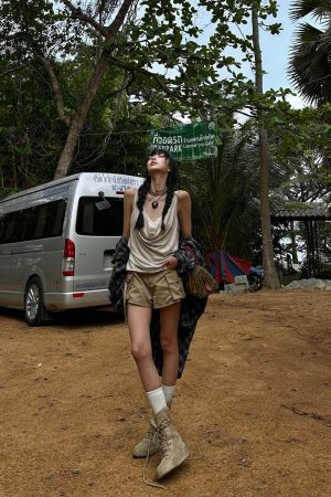 WARDEN EDGE Khaki Utility Cargo Shorts