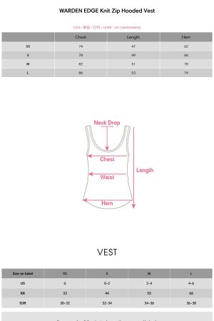 WARDEN EDGE Knit Zip Hooded Vest