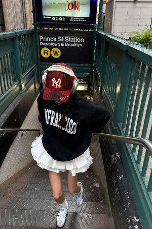 WARDEN EDGE Lace Trim Layered Mini Skirt