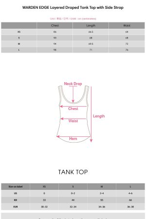 WARDEN EDGE Layered Draped Tank Top with Side Strap