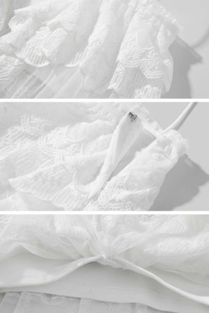 WARDEN EDGE Layered Lace Mesh Cami Top