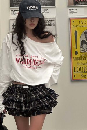 WARDEN EDGE Layered Mini Skirt with Drawstring Detail