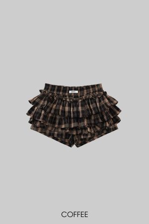 WARDEN EDGE Layered Mini Skirt with Drawstring Detail