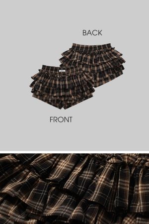 WARDEN EDGE Layered Mini Skirt with Drawstring Detail