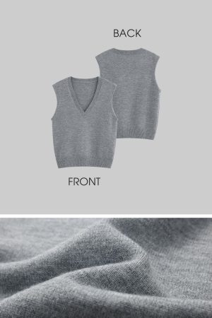 WARDEN EDGE Layered V-Neck Knit Vest