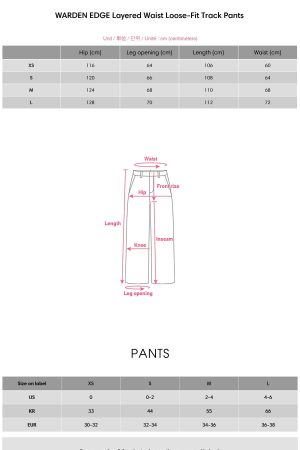 WARDEN EDGE Layered Waist Loose-Fit Track Pants