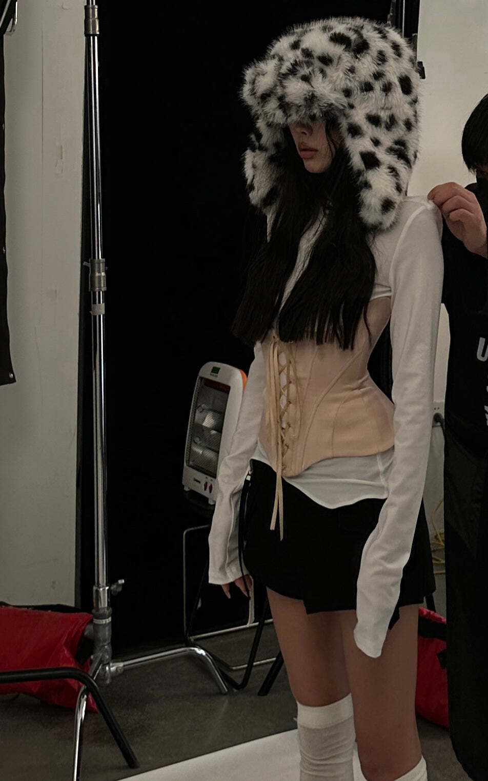 WARDEN EDGE Long-Sleeve T-Shirt Tied-Waist Corset Set WARDEN EDGE Long-Sleeve T-Shirt Tied-Waist Corset Set