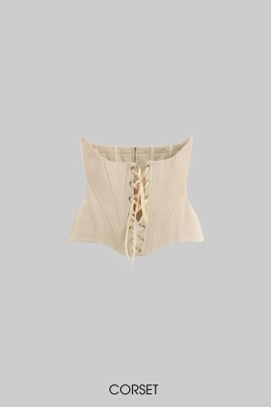 WARDEN EDGE Long-Sleeve T-Shirt Tied-Waist Corset Set