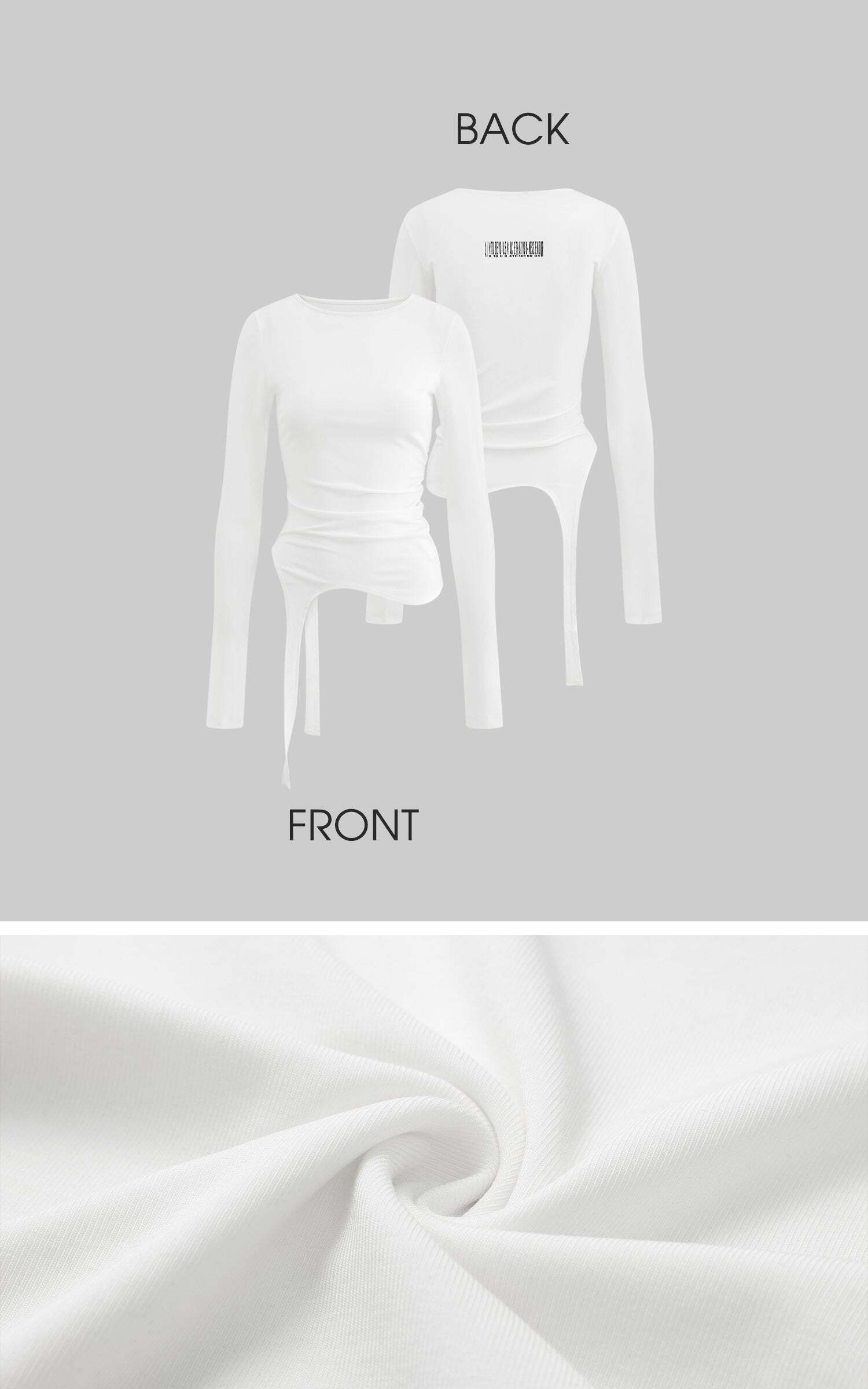 WARDEN EDGE Long-Sleeve T-Shirt Tied-Waist Corset Set WARDEN EDGE Long-Sleeve T-Shirt Tied-Waist Corset Set