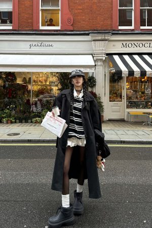 WARDEN EDGE Longline Black Trench Coat