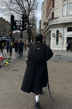 WARDEN EDGE Longline Black Trench Coat