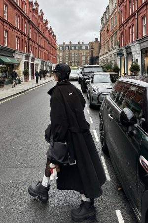 WARDEN EDGE Longline Black Trench Coat