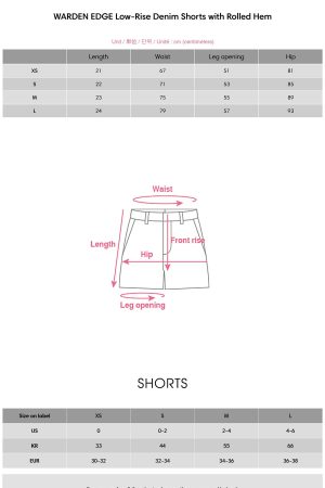 WARDEN EDGE Low-Rise Denim Shorts with Rolled Hem