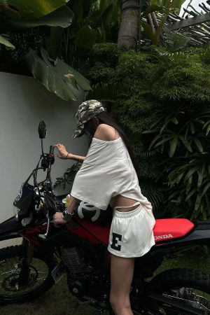 WARDEN EDGE Low Waist Layered Shorts with Bold Letter Patch