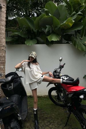 WARDEN EDGE Low Waist Layered Shorts with Bold Letter Patch