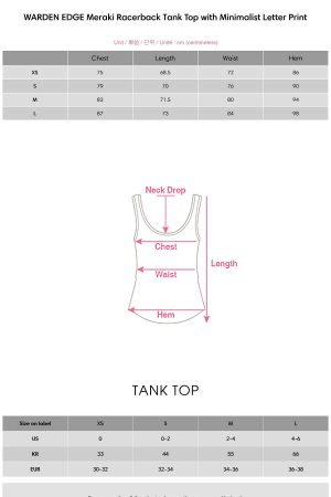 WARDEN EDGE Meraki Racerback Tank Top with Minimalist Letter Print