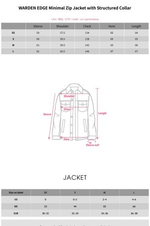 WARDEN EDGE Minimal Zip Jacket with Structured Collar