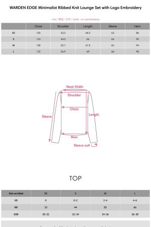 WARDEN EDGE Minimalist Ribbed Knit Lounge Set with Logo Embroidery