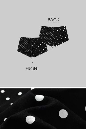 WARDEN EDGE Mixed Dot Print Drawstring Shorts with Graphic Cut