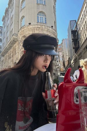 WARDEN EDGE Oversized Graphic Sweatshirt with Vintage Campbell Print and Strap Hem Detail