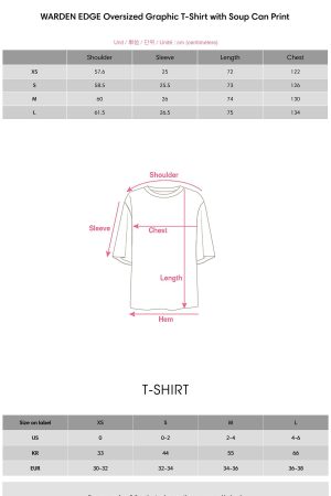 WARDEN EDGE Oversized Graphic T-Shirt with Soup Can Print