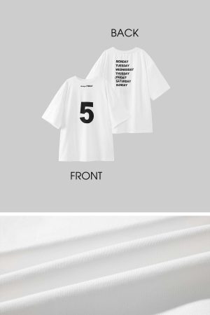 WARDEN EDGE Oversized Graphic Tee with Weekly Print