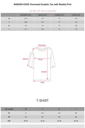 WARDEN EDGE Oversized Graphic Tee with Weekly Print