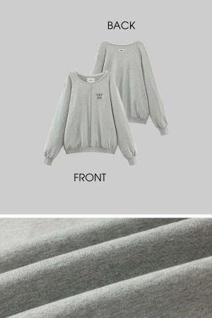 WARDEN EDGE Oversized Grey Sweatshirt with Embroidered W Logo
