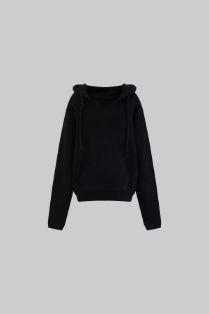 WARDEN EDGE Oversized Hooded Knit Sweater