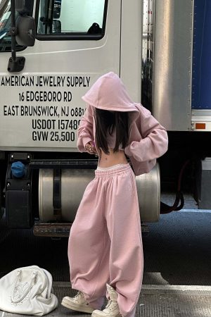 WARDEN EDGE Oversized Hoodie Vest Sweatpants Set