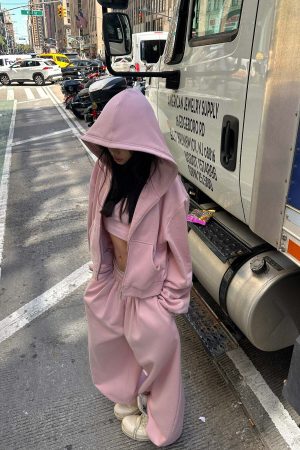 WARDEN EDGE Oversized Hoodie Vest Sweatpants Set