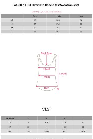 WARDEN EDGE Oversized Hoodie Vest Sweatpants Set