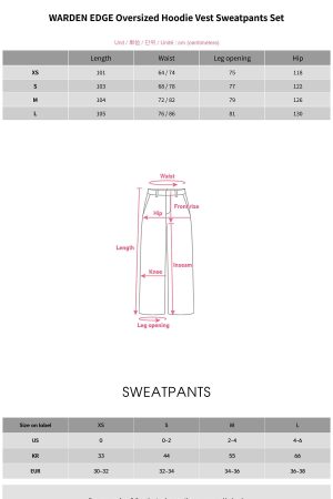 WARDEN EDGE Oversized Hoodie Vest Sweatpants Set