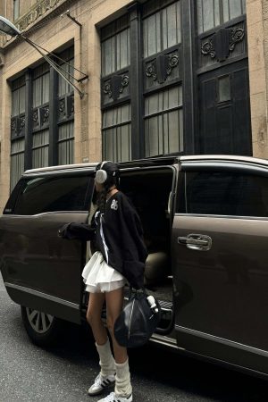 WARDEN EDGE Oversized Hoodie with Ribbon Details