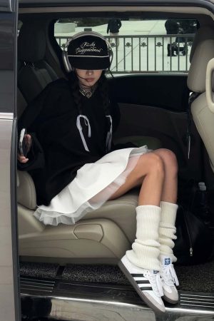 WARDEN EDGE Oversized Hoodie with Ribbon Details