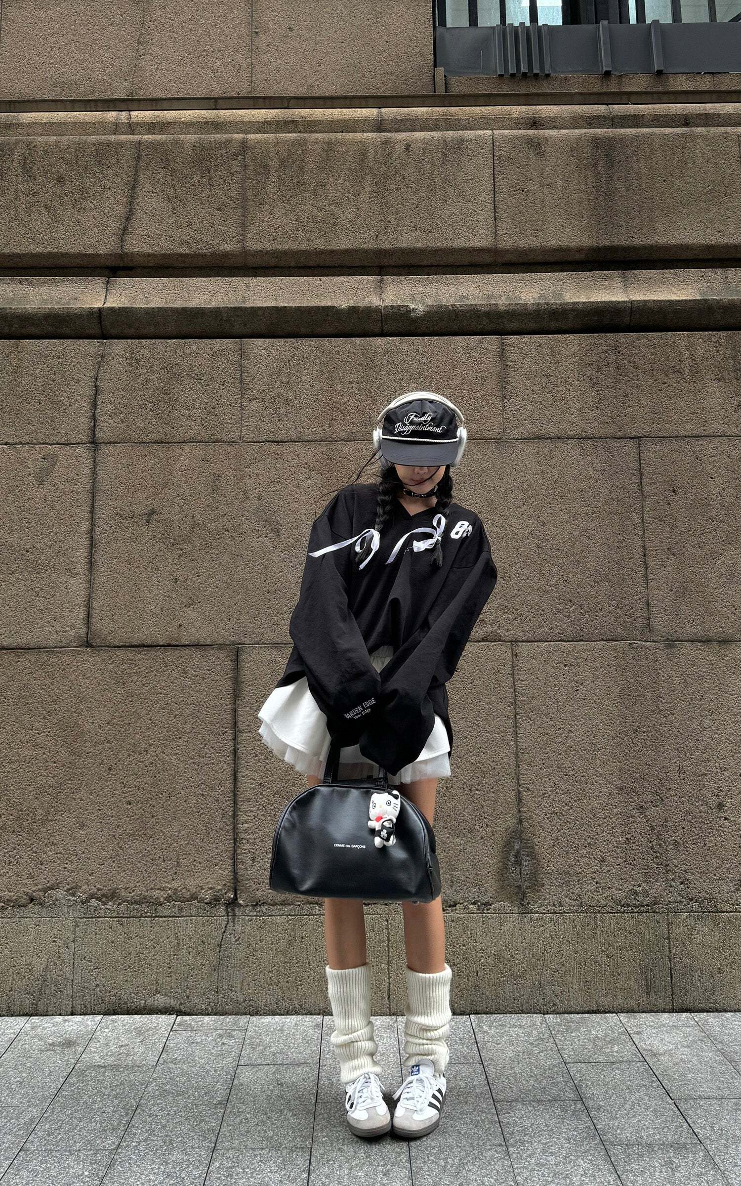 WARDEN EDGE Oversized Hoodie with Ribbon Details WARDEN EDGE Oversized Hoodie with Ribbon Details