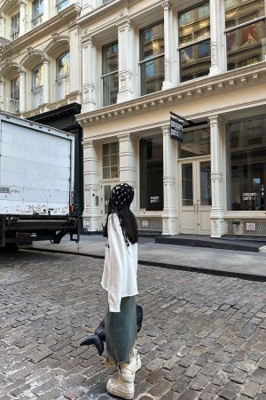 WARDEN EDGE Oversized Knit Sweater with Distressed Bold WRE Logo