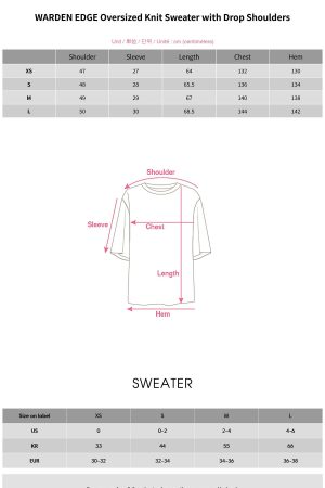 WARDEN EDGE Oversized Knit Sweater with Drop Shoulders