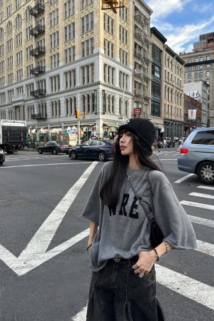 WARDEN EDGE Oversized Knit Sweater with Drop Shoulders