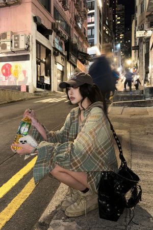 WARDEN EDGE Oversized Plaid Shirt