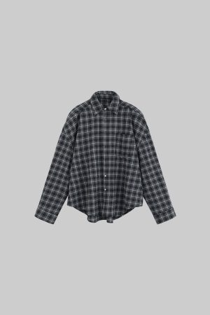 WARDEN EDGE Oversized Plaid Shirt Jacket