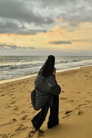 WARDEN EDGE Oversized Plaid Shirt Jacket