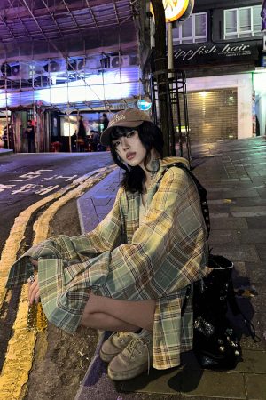 WARDEN EDGE Oversized Plaid Shirt