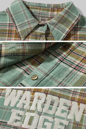 WARDEN EDGE Oversized Plaid Shirt