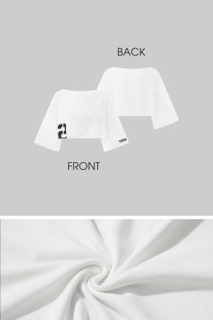 WARDEN EDGE Oversized Sleeve Cropped Tee