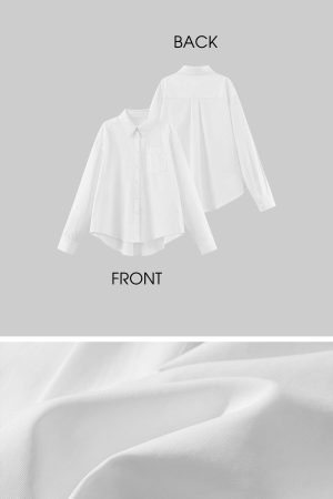 WARDEN EDGE Oversized White Shirt with Embroidery Detail