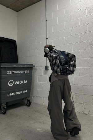 WARDEN EDGE Paratrooper Draped Wide-Leg Pants