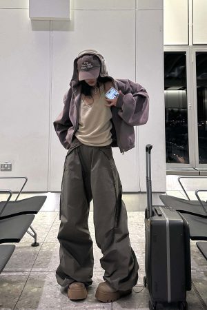 WARDEN EDGE Paratrooper Draped Wide-Leg Pants